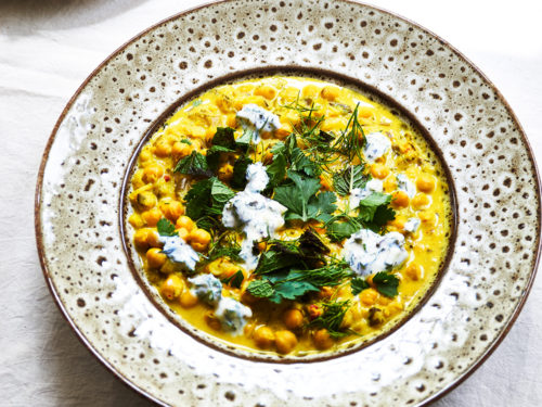 Spiced chickpea stew with deals coconut and turmeric